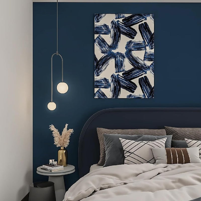 Ismoon Blue Wallpaper Modern Solid Color Peel and Stick Wallpaper Cobalt Blue Contact Paper Pure Textured Removable Self-Adhesive Wall Paper for Bathroom Cabinets Decor Vinyl 17.7inx197in - Image 5